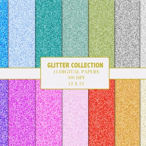 Pastell Glitter Digitales Scrapbook Papier: Glitzer Hintergrund, bedruckbares Papier, Glitzer Textur