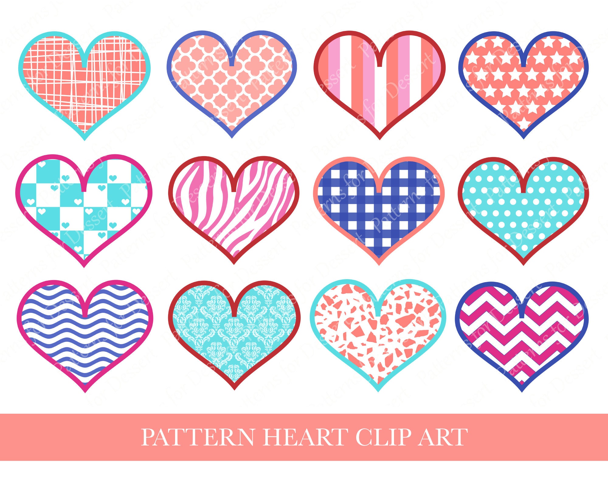 Heart Clip Art | Scrapbook Elements | Digital Download | Commercial Use ...