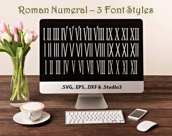 Roman Numeral 3 Font Styles In Svg Eps Dxf Studio3 Formats Craft Cut Die Cutters Digital Vector Files Instant Download Download 158256 Free Fonts Free Typography Script