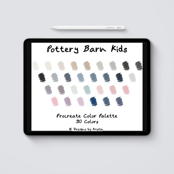 Pottery Barn Kids Color Palette Procreate Swatches Color Etsy