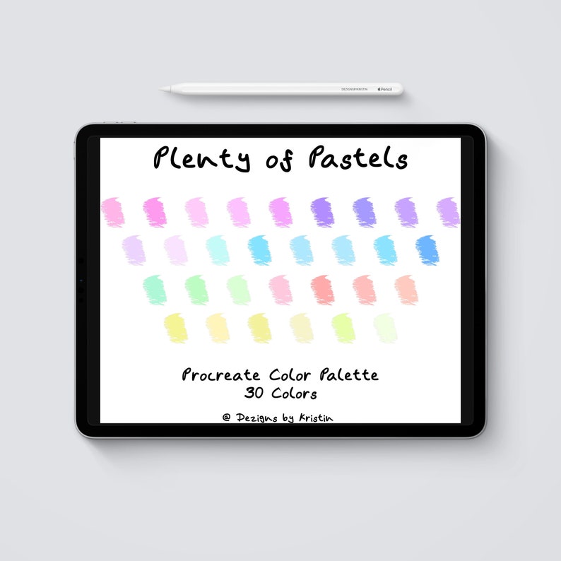 PLENTY OF PASTELS color palette / procreate / swatches ...