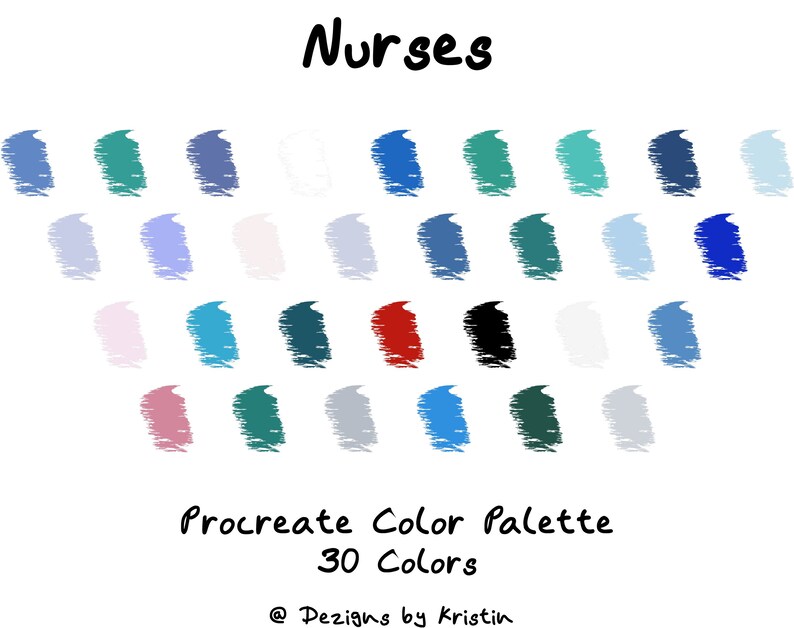 NURSES color palette / procreate / swatches / color palette / Etsy
