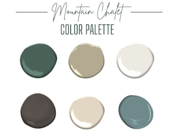 Benjamin Moore paint color palette: mountain chalet