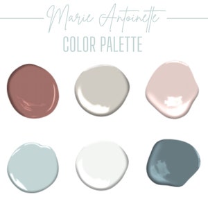 Benjamin Moore paint color palette: Marie Antoinette