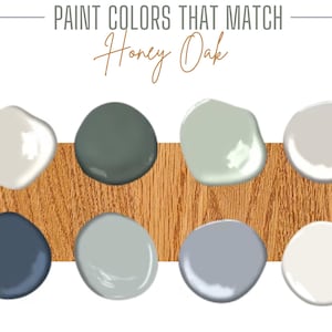 Benjamin Moore paint color palette: matching Honey Oak