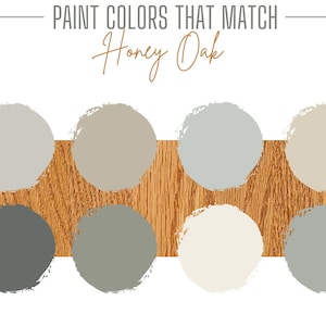 Sherwin Williams paint color palette: matching Honey Oak
