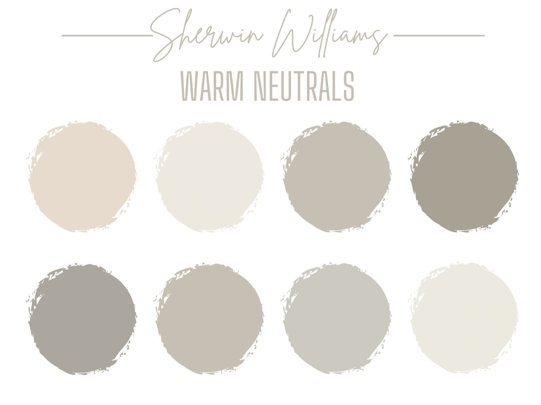 Sherwin Williams Warm Neutral Paint Colors - Etsy
