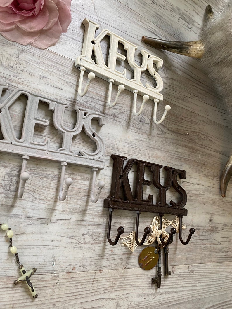 Painted Cottage Prairie Chic Cottage Home Keys Hook Shabby Chic Hook Cast Iron Hook