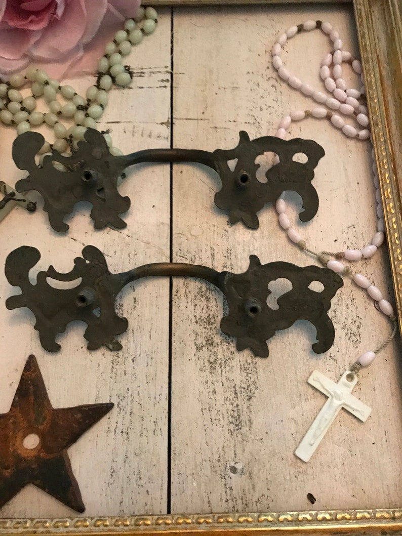 Painted Cottage Prairie Chic Vintage French Provincial Drawer Pulls French Hardware P179