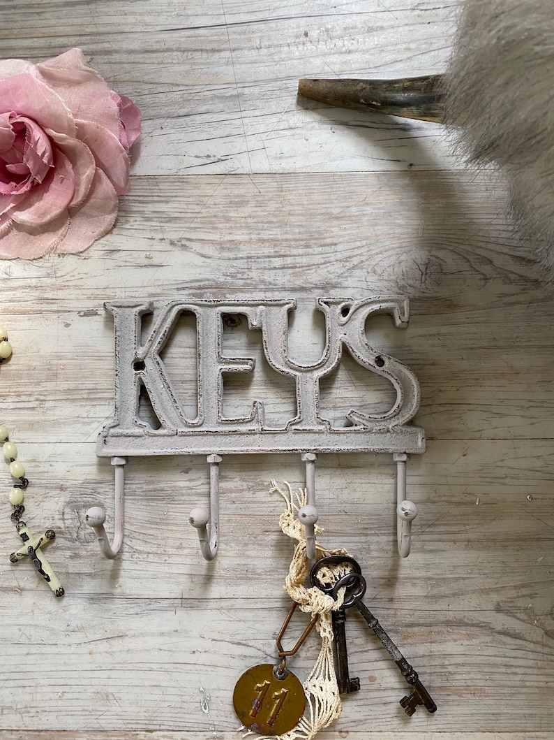 Painted Cottage Prairie Chic Cottage Home Keys Hook Shabby Chic Hook Cast Iron Hook