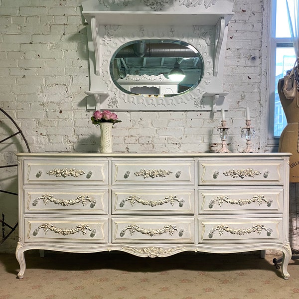 Painted Cottage Chic Shabby French Provincial Dresser DR1088