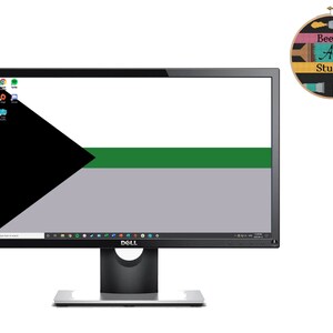 Demiromantic Pride Flag Desktop Wallpaper