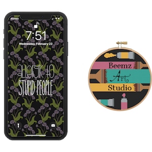 Floral Swear Design (Allergic To Stupid People)