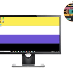 Non-Binary Pride Flag Desktop Wallpaper