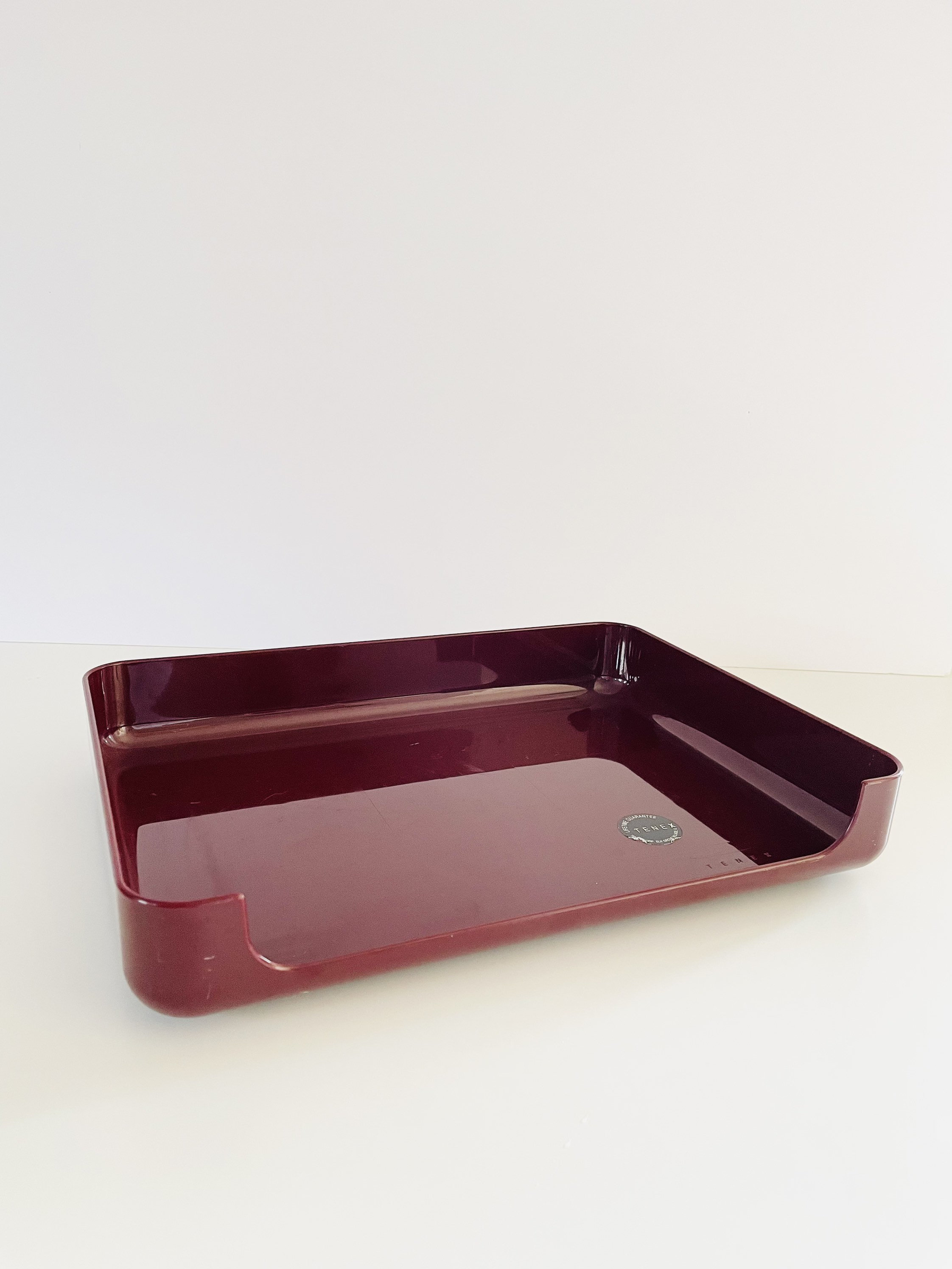 Vintage 80s tenex desk file retro burgundy desk accessories Etsy