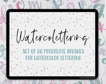 Procreate Brushes for Watercolor Lettering