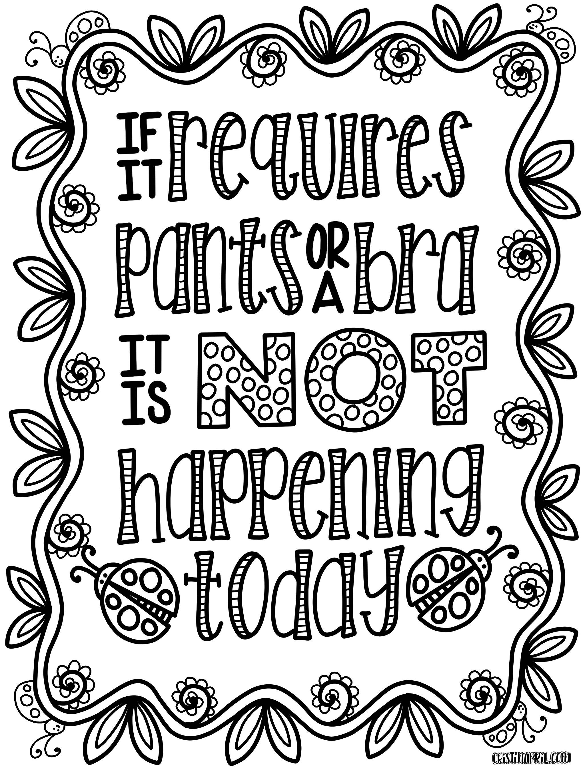 Sassy Sayings Printable Coloring Book for Adults Curse Word - Etsy ...