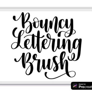 Bouncy Lettering Procreate Brush,  Modern Calligraphy Pen,  Script Writing, Best Sellers Digital Handlettering, iPad Gifts for Creatives