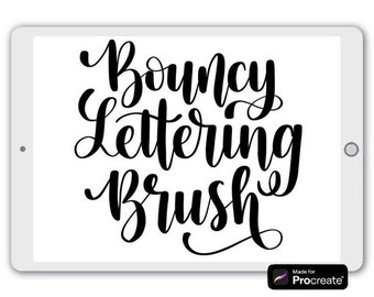 Bouncy Lettering Procreate Brush, Modern Calligraphy Pen, Escritura de guiones, Best Sellers Digital Handlettering, iPad Gifts for Creatives