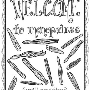 Printable Coloring Book for Adults, Coloring Book Funny, Menopause Humor, Gifts for Her, Stocking Stuffer, Birthday, Over the Hill, Unique image 3