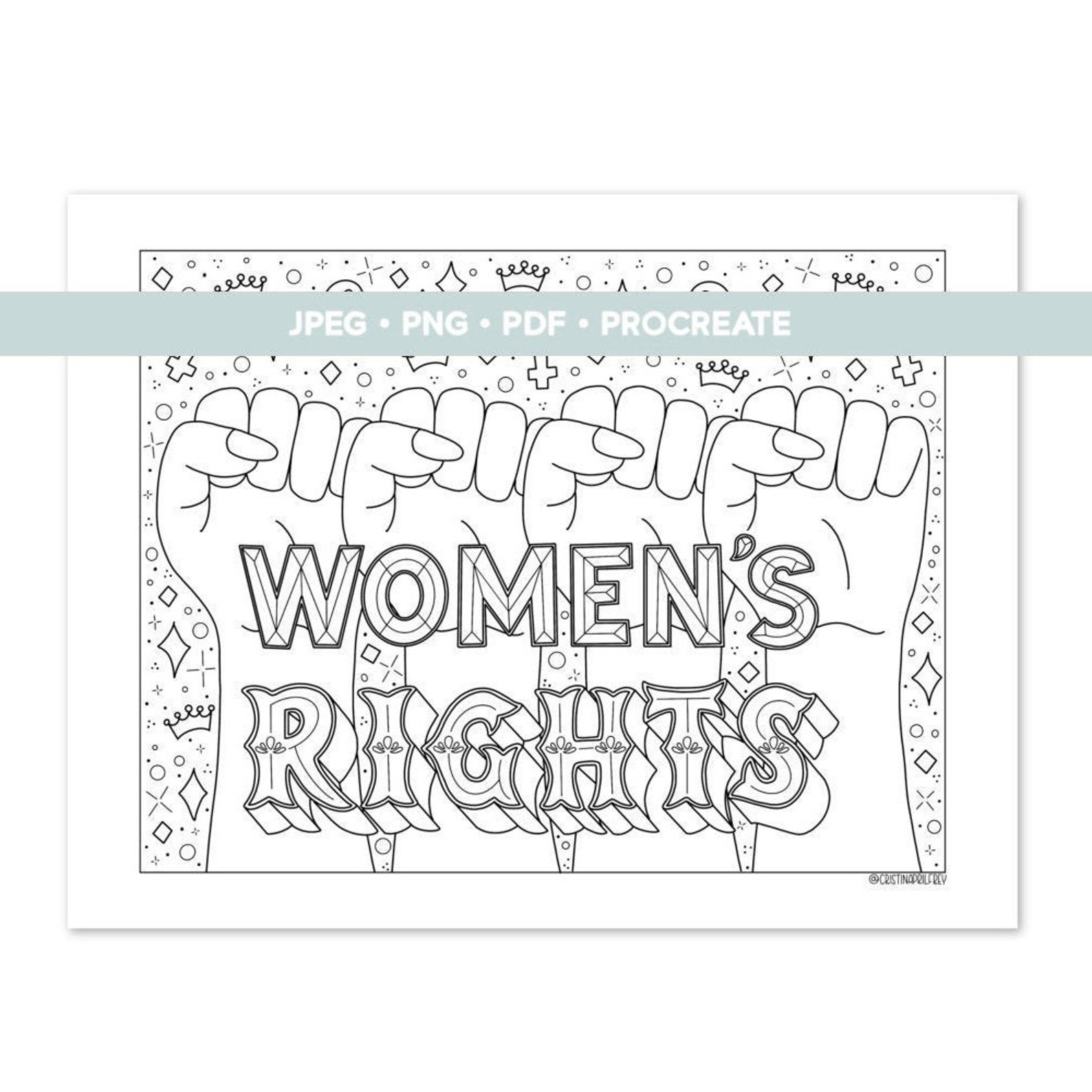 Womens Rights Coloring Pages for Adults Digital Coloring | Etsy Womens Rights Coloring Pages for Adults Digital Coloring | Etsy