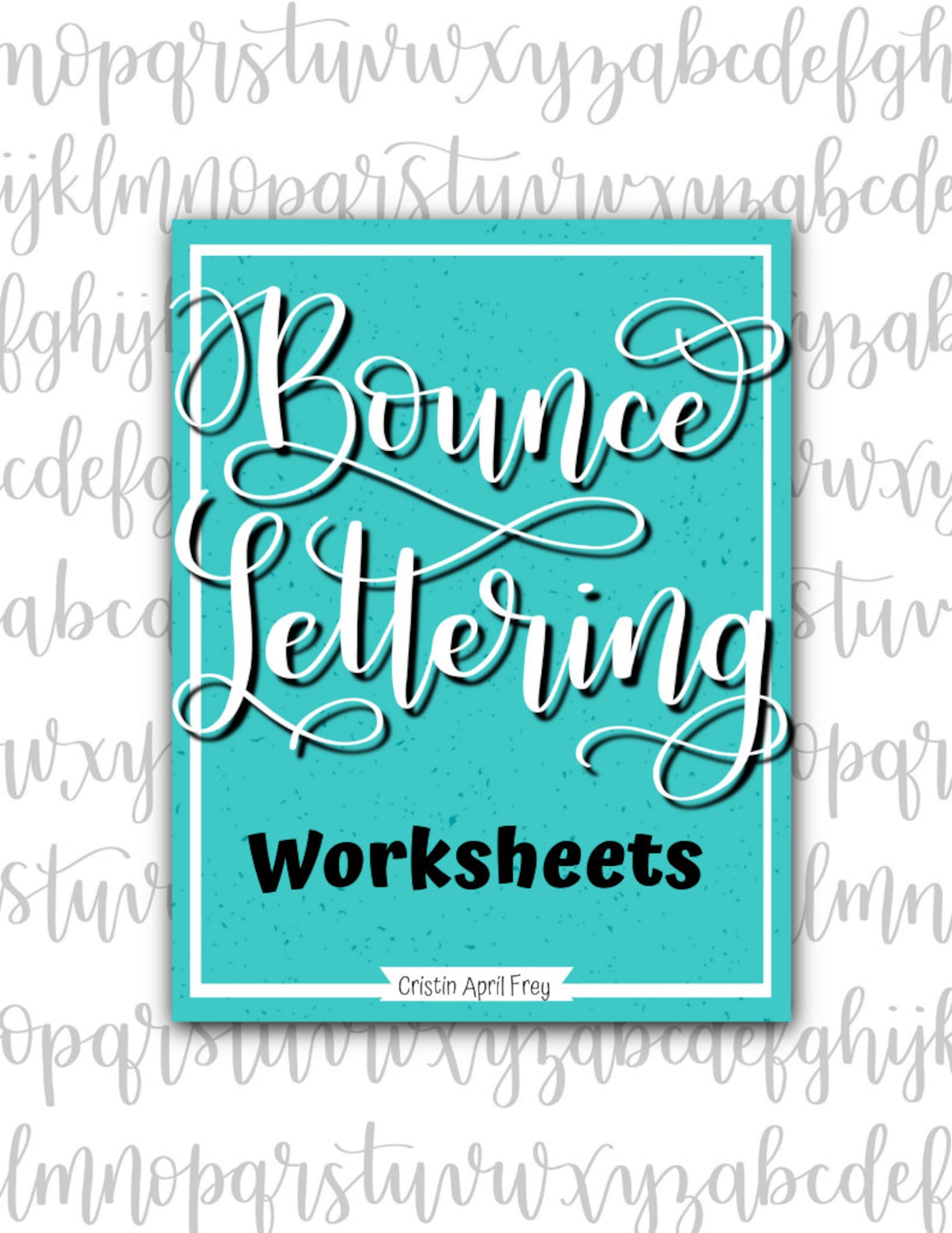 Bouncing Letters Shape Worksheet Bounce Lettering Practice Worksheets: Brush Lettering PDF - Etsy