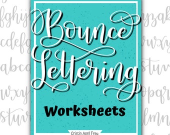 Bounce Lettering Übungsblätter: Brush Lettering PDF
