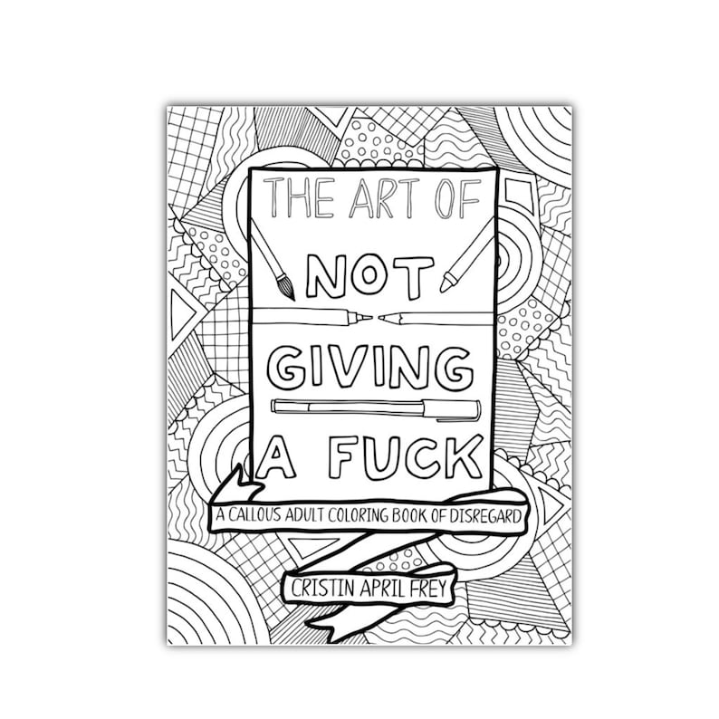 Adult Coloring Pages Printable Coloring Book Curse Word Etsy