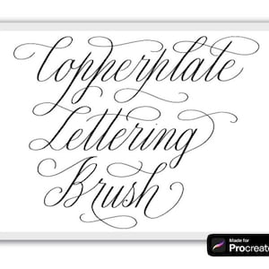 Copperplate Calligraphy Procreate Brush, iPad Lettrage, Procreate Lettrage Brush Pen, Calligraphie moderne, Lettrage à la main, Brush Lettrage