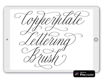 Copperplate Calligraphy Procreate Brush: iPad Lettering (Digital Download)