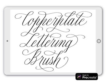 Copperplate Calligraphy Procreate Brush, iPad Lettering, Procreate Lettering Brush Pen, Modern Calligraphy, Hand lettering, Brush Lettering