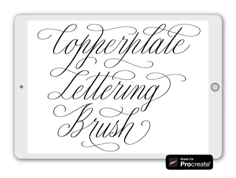 Copperplate Calligraphy Procreate Brush: iPad Lettering (digital ...