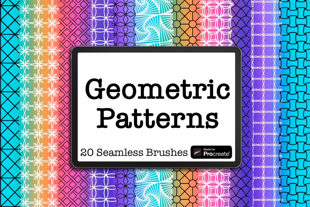 Geometric Procreate Brushes With Seamless Repeat Patterns - Etsy