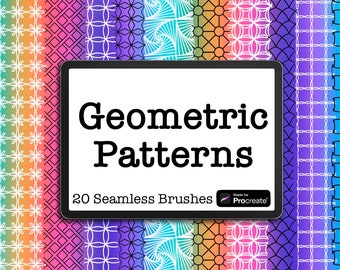 Geometric Procreate Brushes with Seamless Repeat Patterns