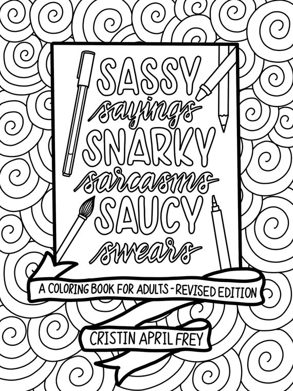 Swearing Beauty Adult Swear Word Coloring Book by Sassy Quotes Press