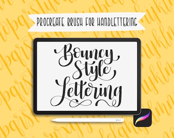 Procreate Lettering Brush for Bounce Style iPad Calligraphy