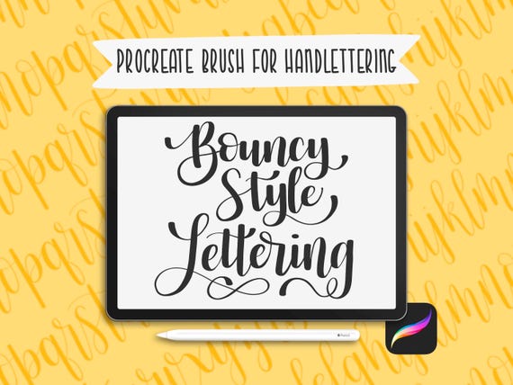 Procreate Lettering Brush for Bounce Style iPad Calligraphy