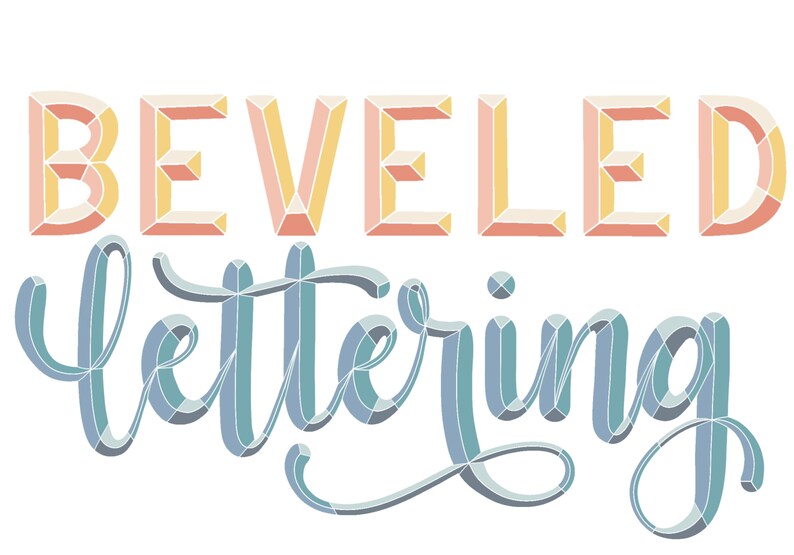 Beveled Lettering Kit: Procreate Brushes, Workbook & Tutorial (digital ...