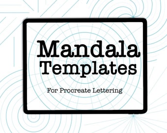 Mandala Template, Lettering Guide, Procreate Brushes