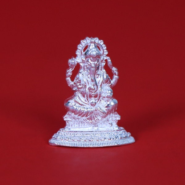 Pure Silver Ganesh 4 Grams 1 pcs, Ganesh Statue, Silver Ganesh Idol, Pure Silver Ganesh, Ganapati, Vinayaka, silver return gift items