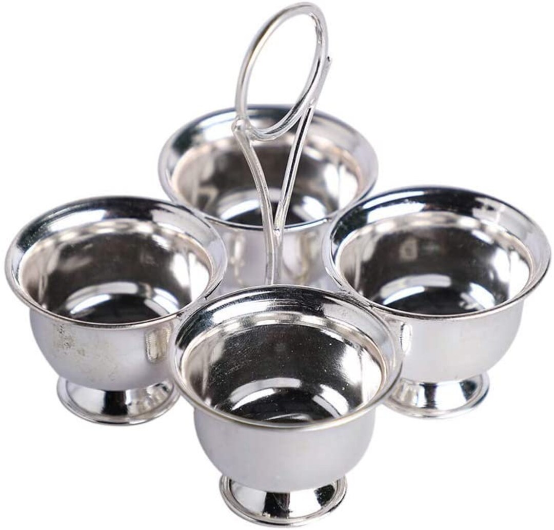 Pure Silver Panchapalli plain Four Bowl Set Silver Four Etsy