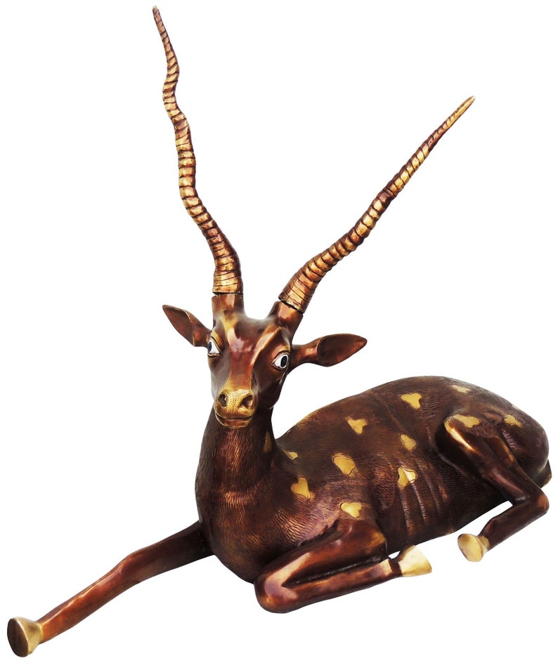 Handcrafted Brass Deer for Gifting and Showpiece