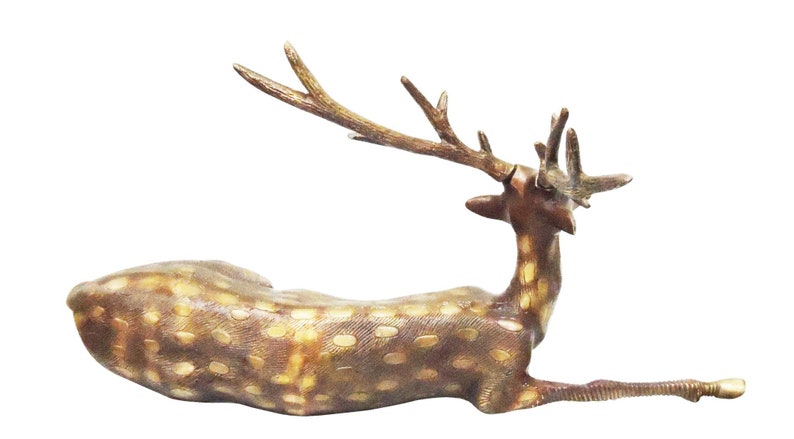 Handcrafted Brass Deer for Gifting and Showpiece