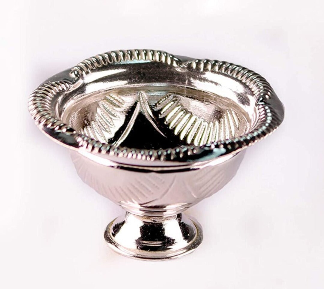 Pure Silver Bowl With Stand Prasad Bowl silver Bowl for Etsy