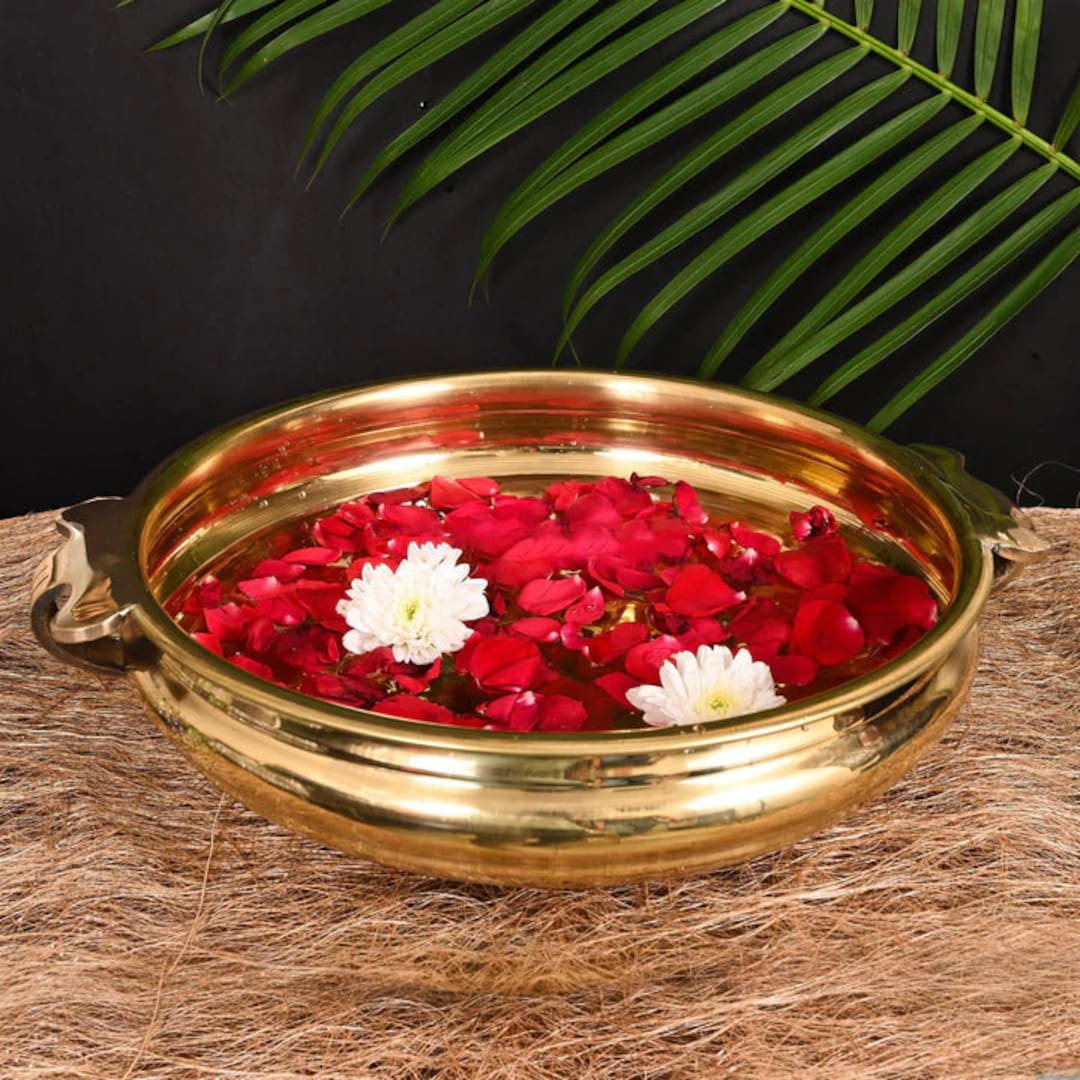 Brass Urli Pot, Urli Bowl, Decoration Bowl, Hammered Urli for Home