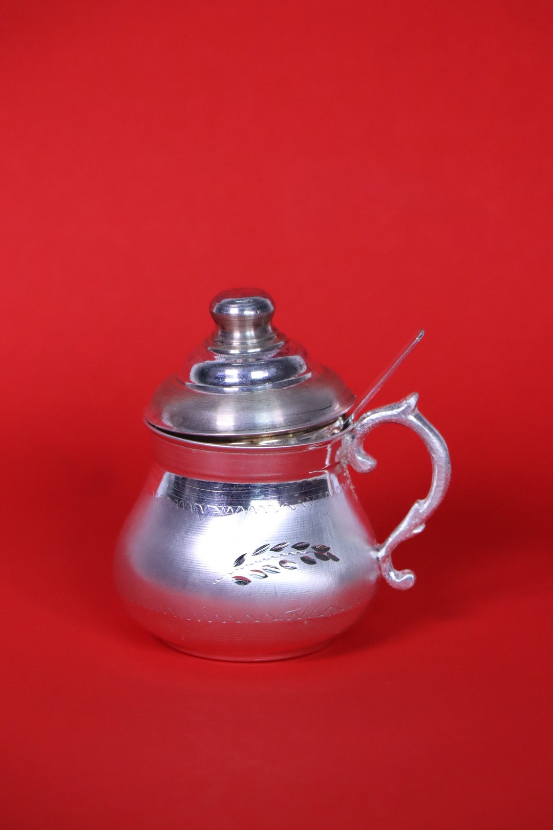 Pure Silver Ghee Pot 65g, Silver Pooja Items for Home, Return Gift for Navarathri & Housewarming