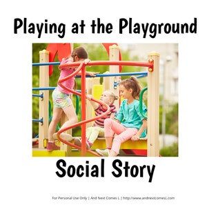 Historia social: jugar en el patio de recreo