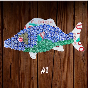 Bottle cap fish upcycle