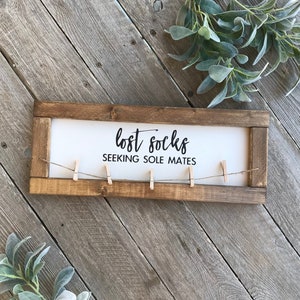 Laundry room sign, Lost socks sign, Mothers day gift, Gift for wife, Wall art, Handmade gift, Valentines home decor, wash dry fold repeat