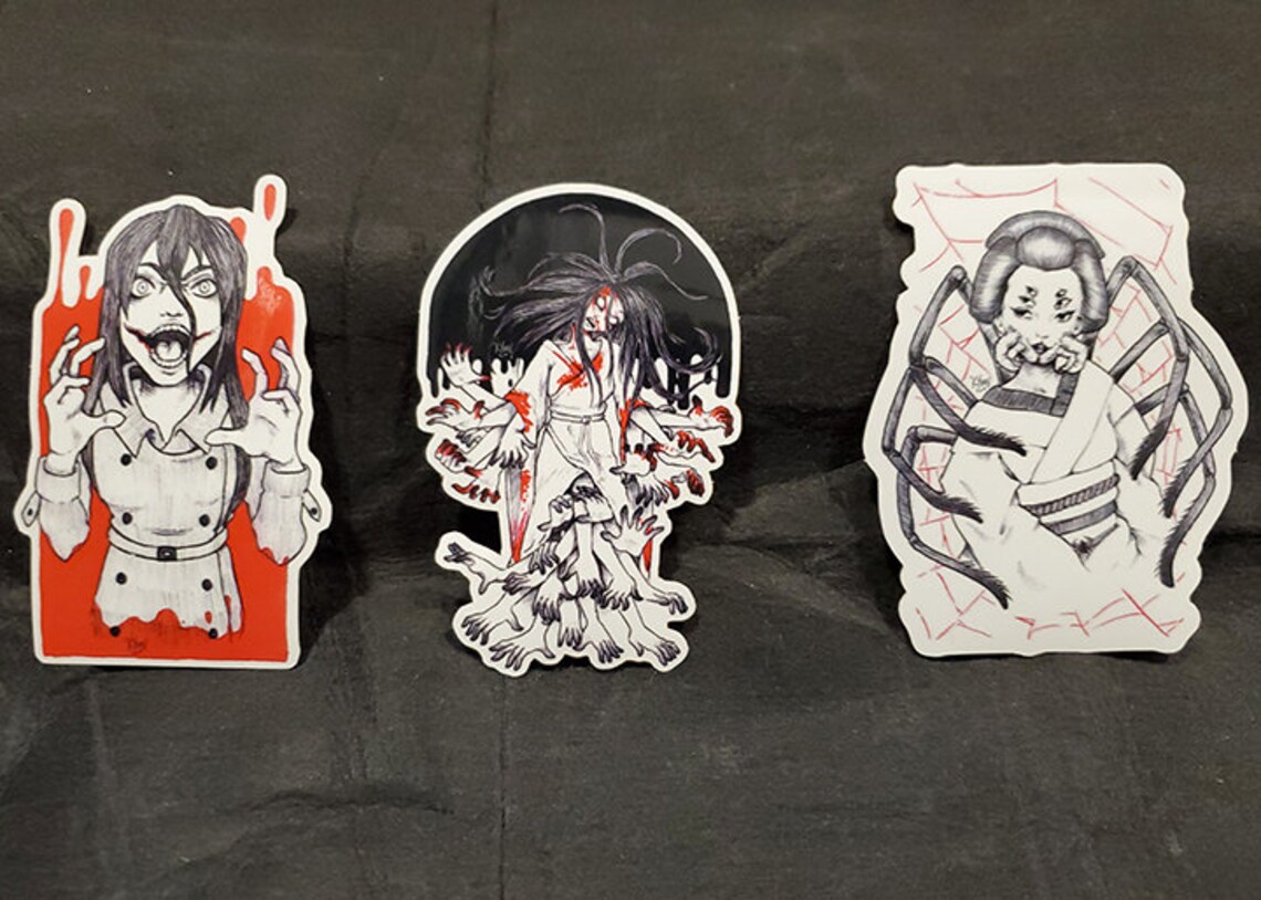 Yokai Monster Girl Stickers Etsy